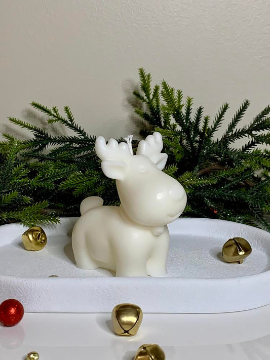 Chunky Mini Reindeer Candle